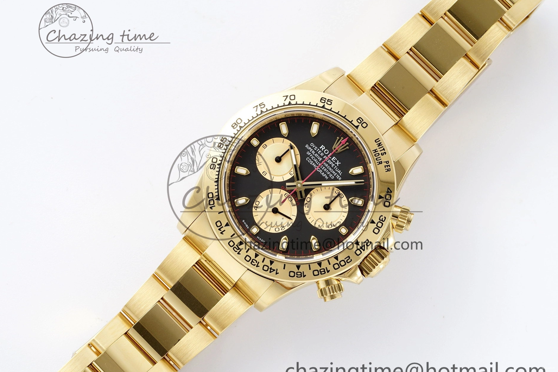 1:1 BTF Best SA4130 Daytona Black YG Bracelet Edition on 116508 YG Dial 0109